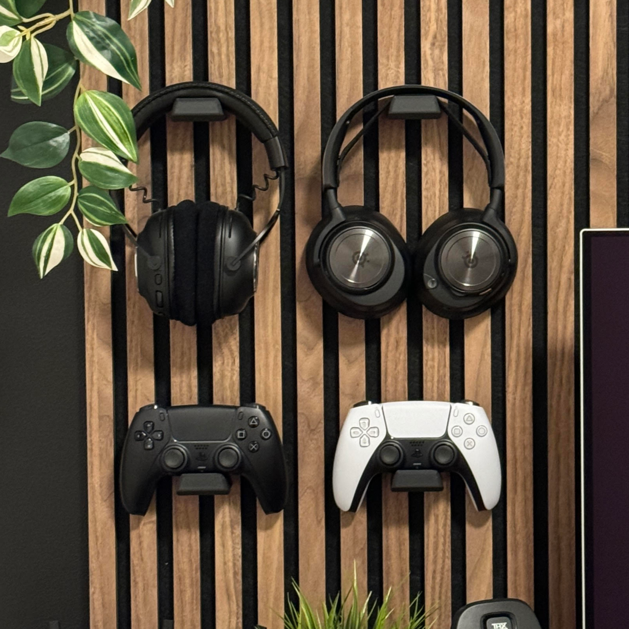 Headset / console controller houder - Installatie: Muurclip
