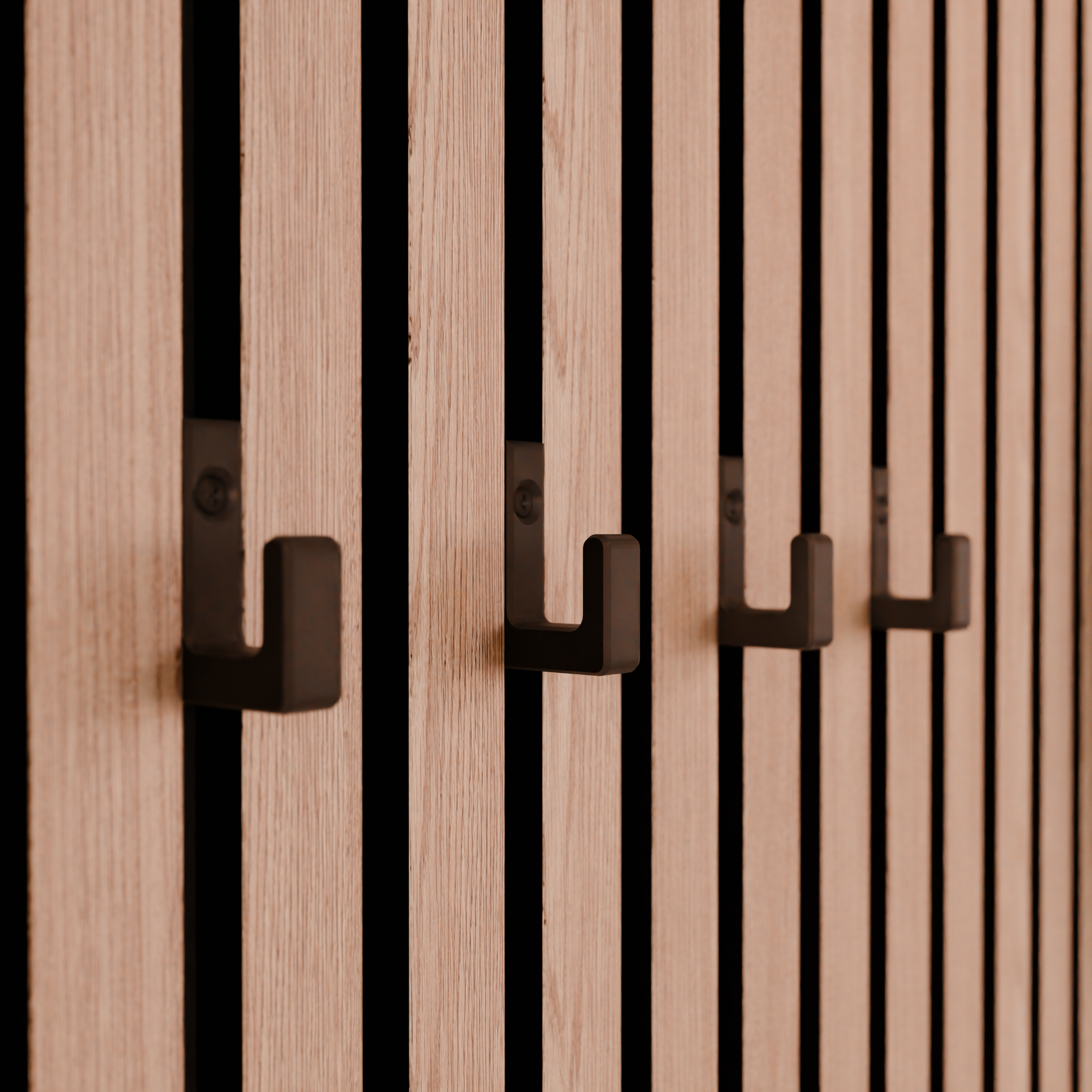 Enkele haak vierkant voor akoestische panelen - Installatietype: Schroef-in