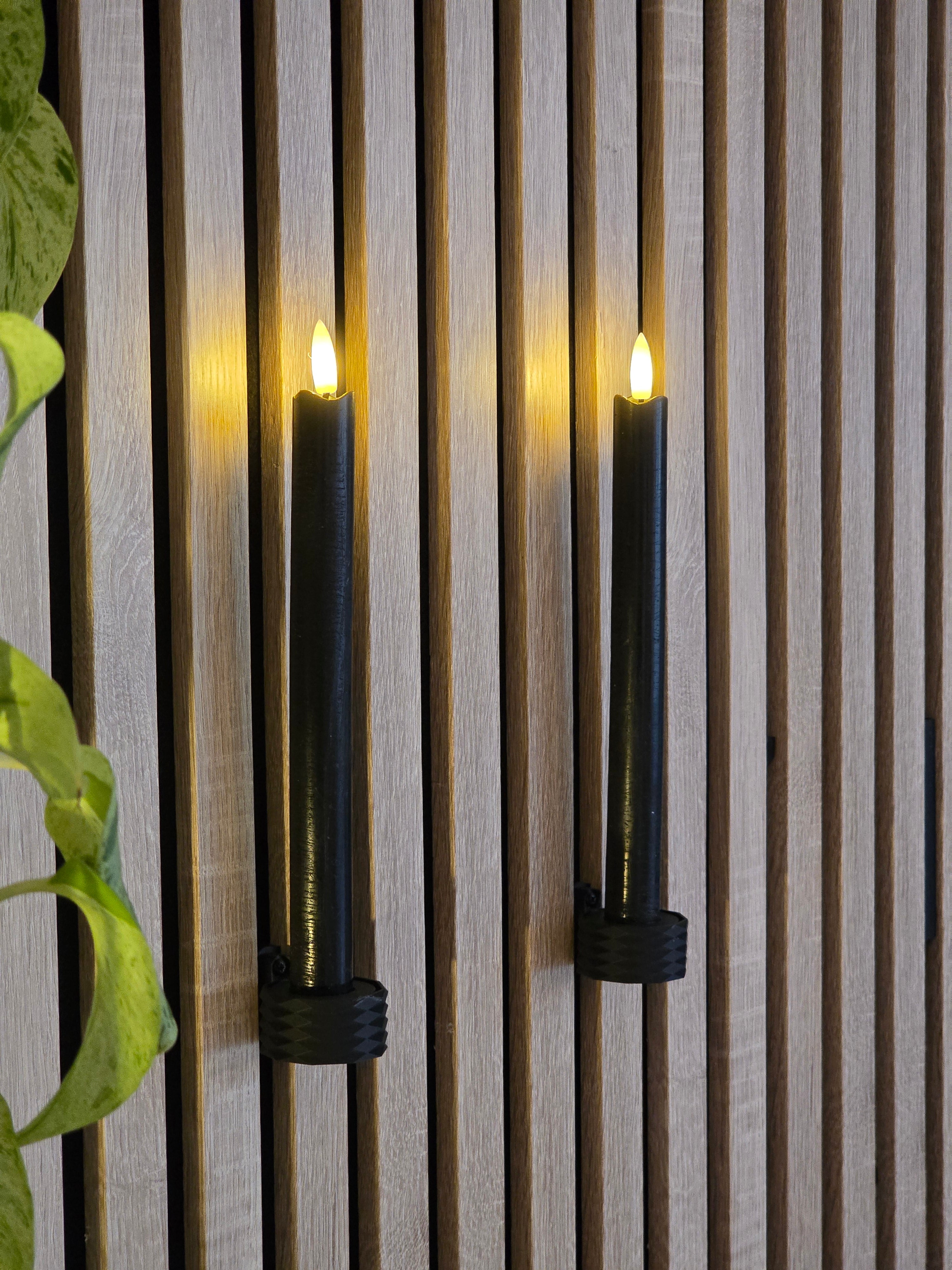 Teelicht-/Kerzenhalter (LED-Kerze separat erhältlich) für Akustikplatten - Montageart: Wandclip