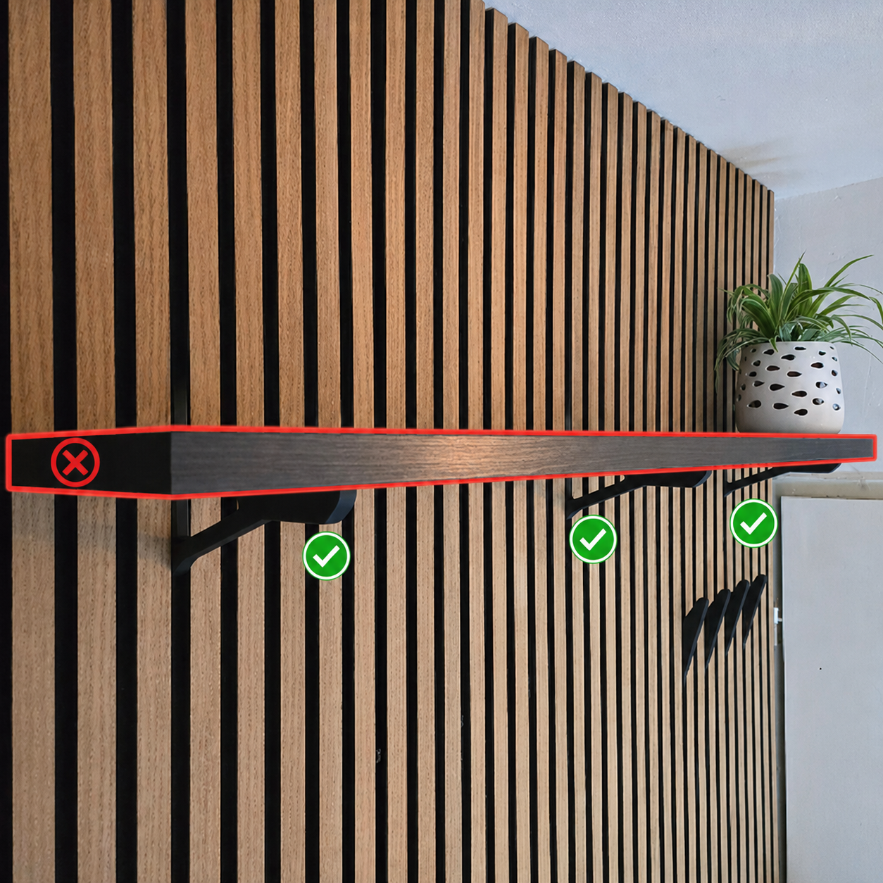 Shelf Brackets - Installation: Wall Clip