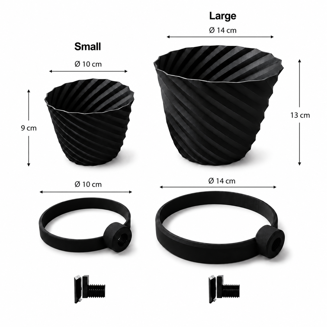 Plant Holder/Ring - Installation: Wall Clip