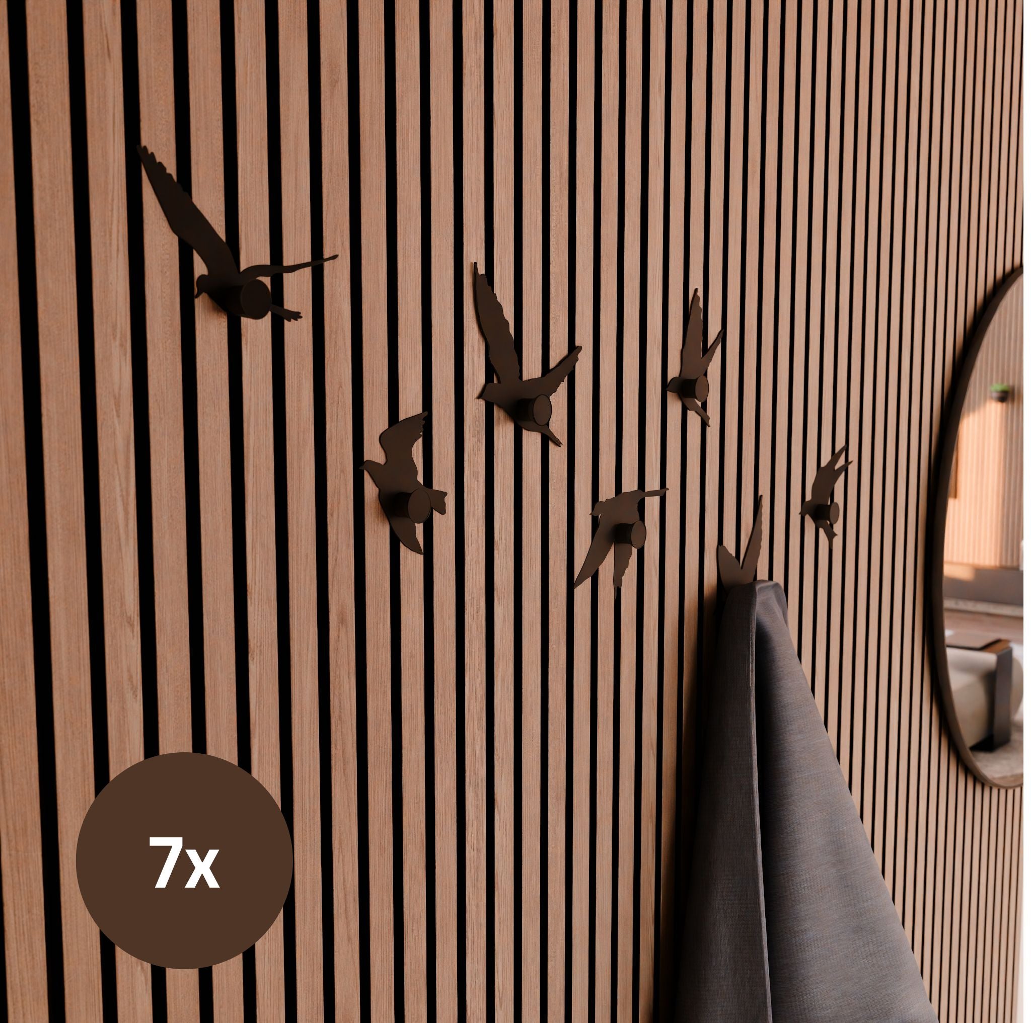 Bird coat hook for Acoustic Panels - Installation type: Wall Clip
