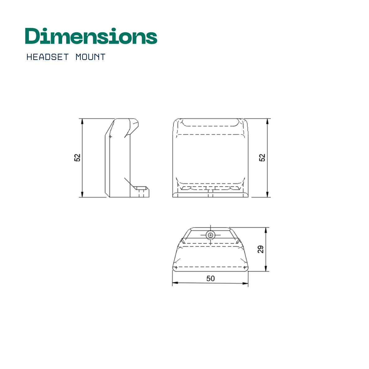 Headset and Controller mount for Acoustic Panels - Installation Type: Wall Clip
