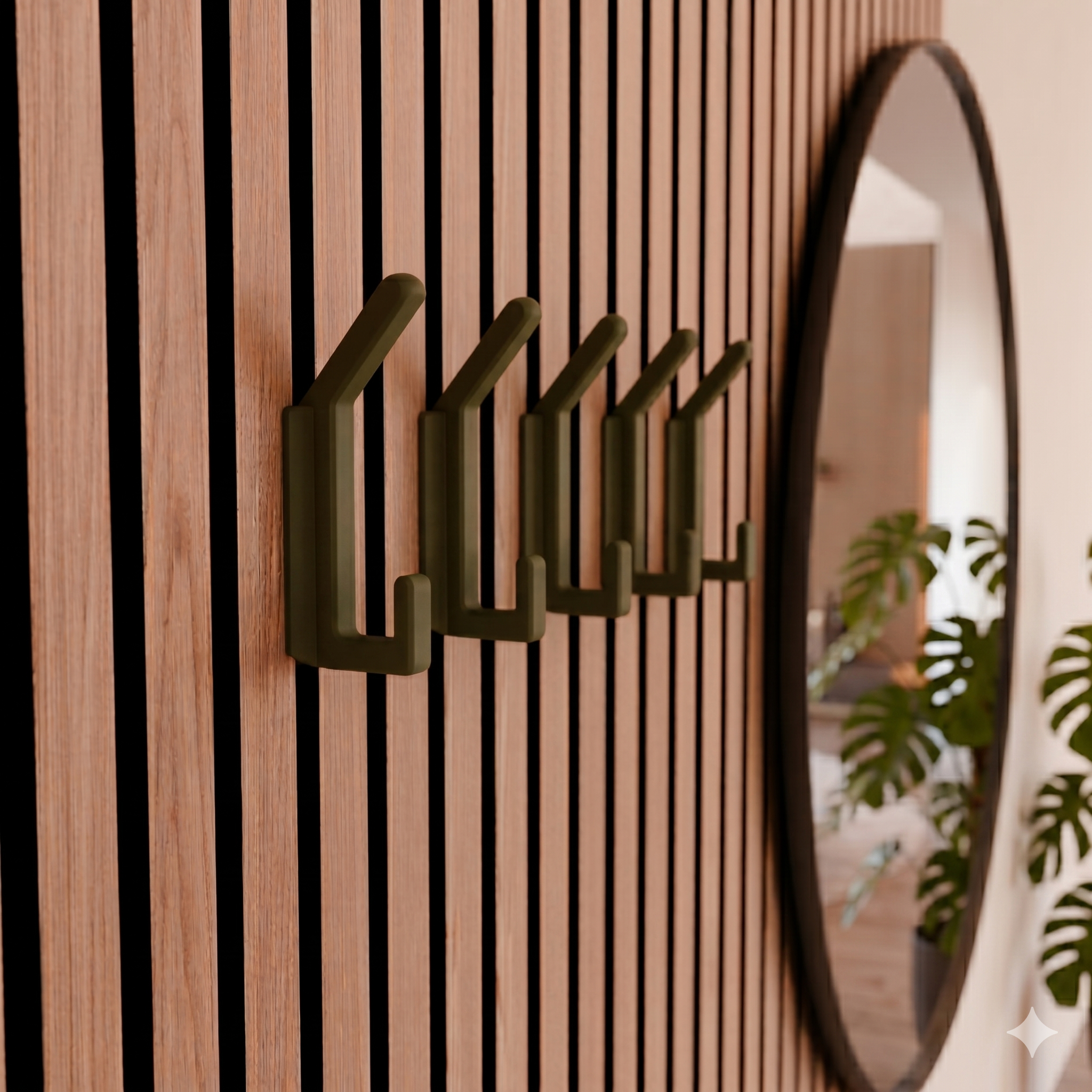 NIEUW! Kapstokhaak met vierkant design voor akoestische panelen - Installatietype: Muurclip