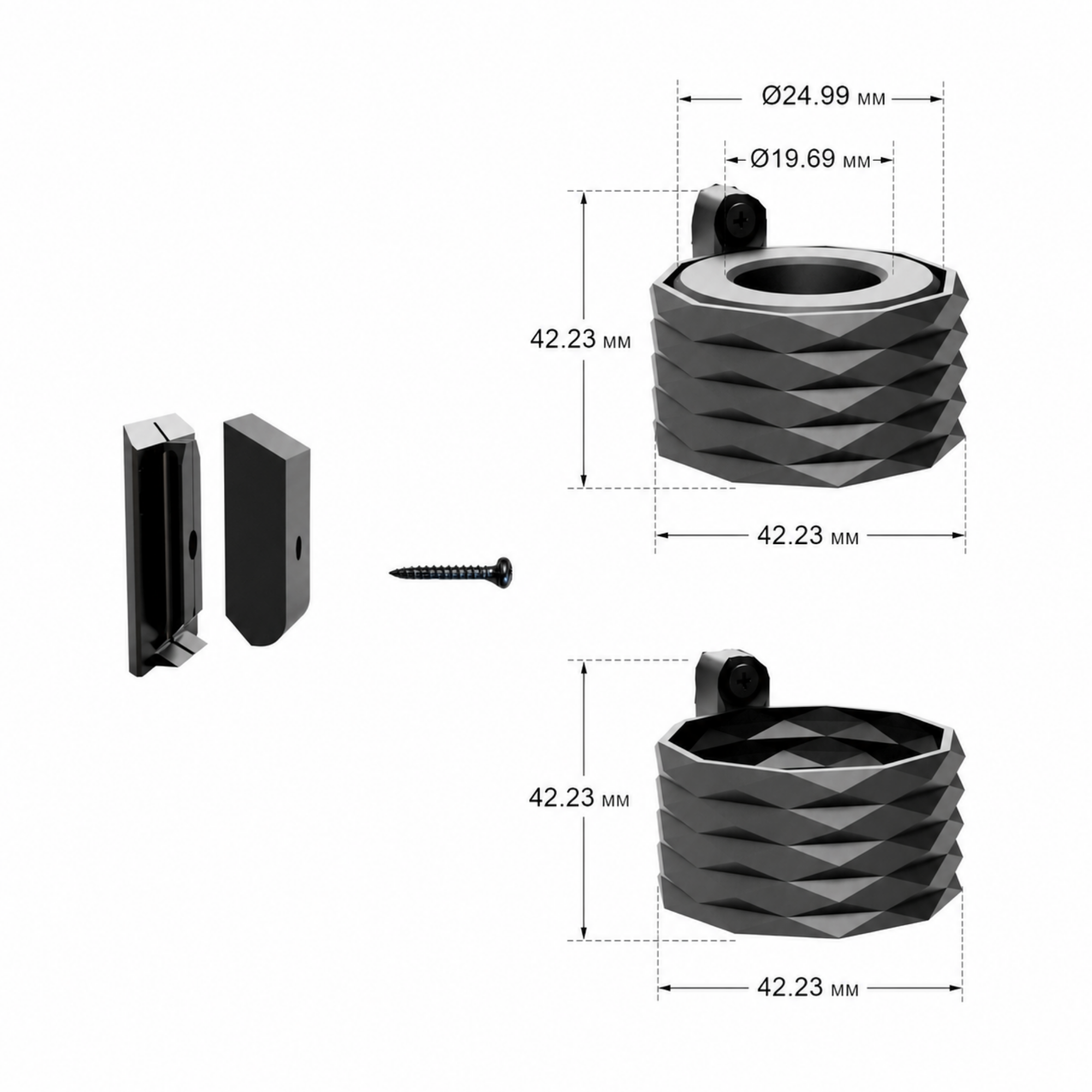 Tealight/ Dinner Candle Holder for Acoustic Panels - Installation Type: Wall Clip
