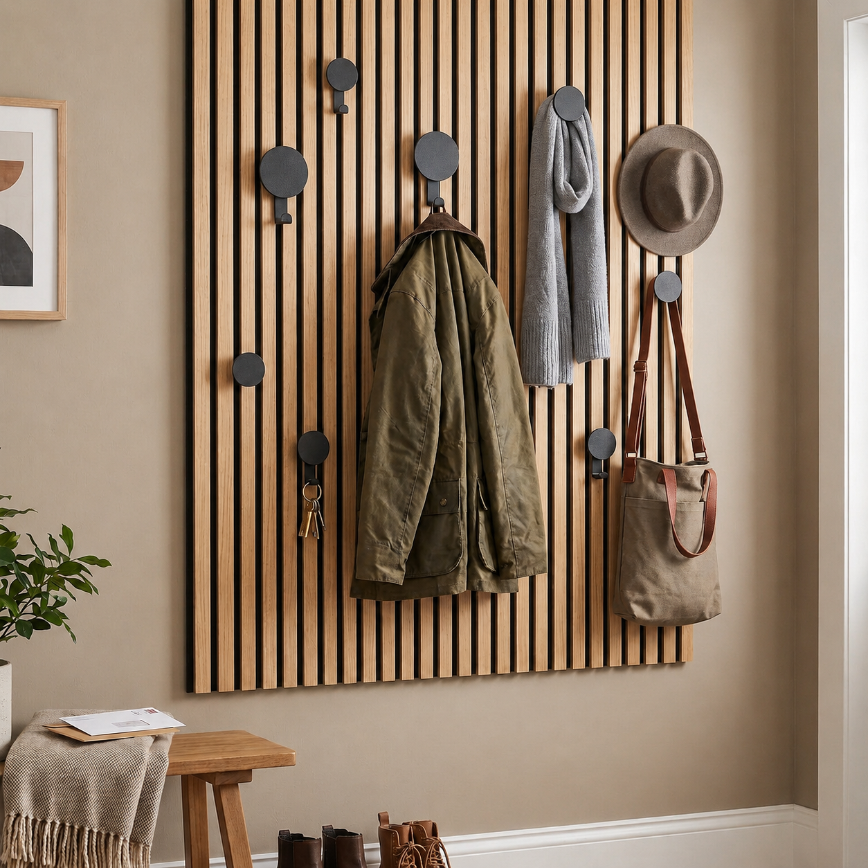 Round Hanger/Hook for Acoustic Panels - Installation type: Wall Clip