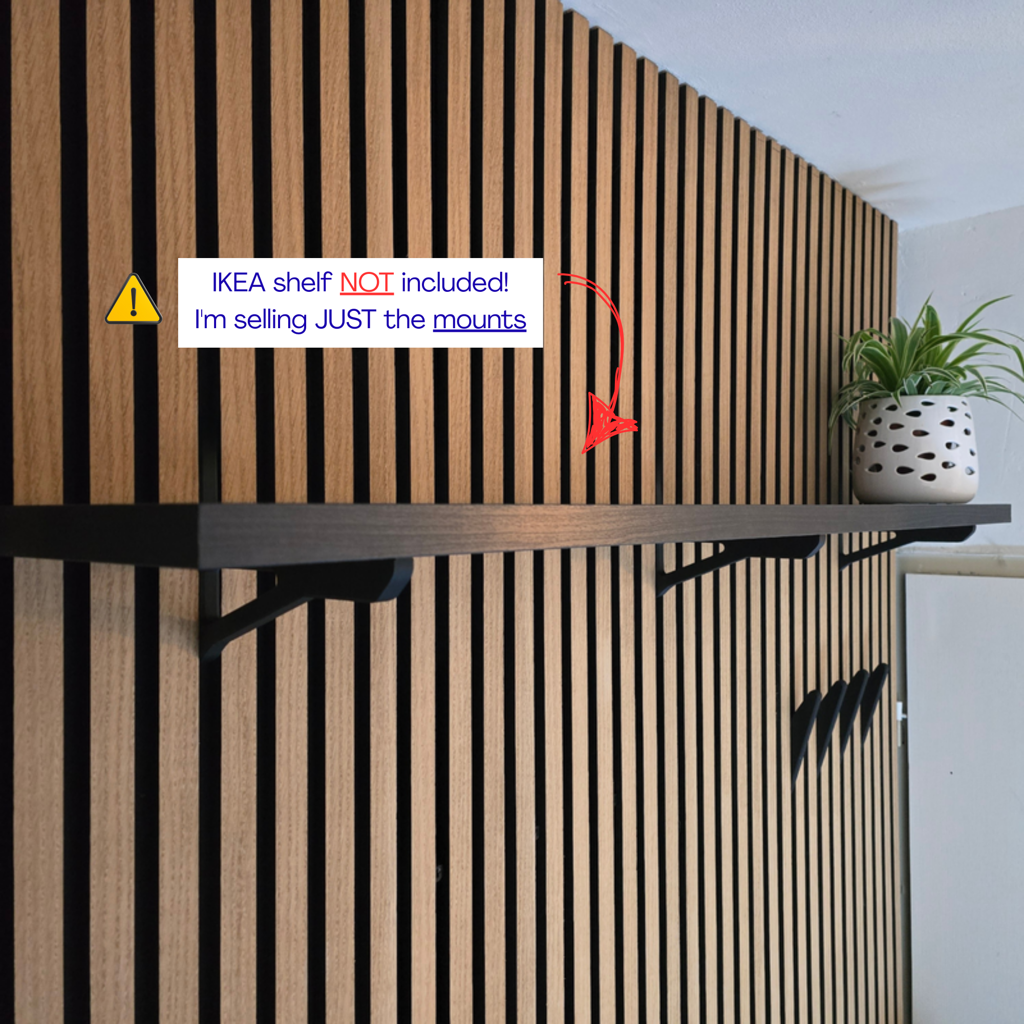 Plankbeugels voor akoestische panelen - Installatietype: Schroef-in