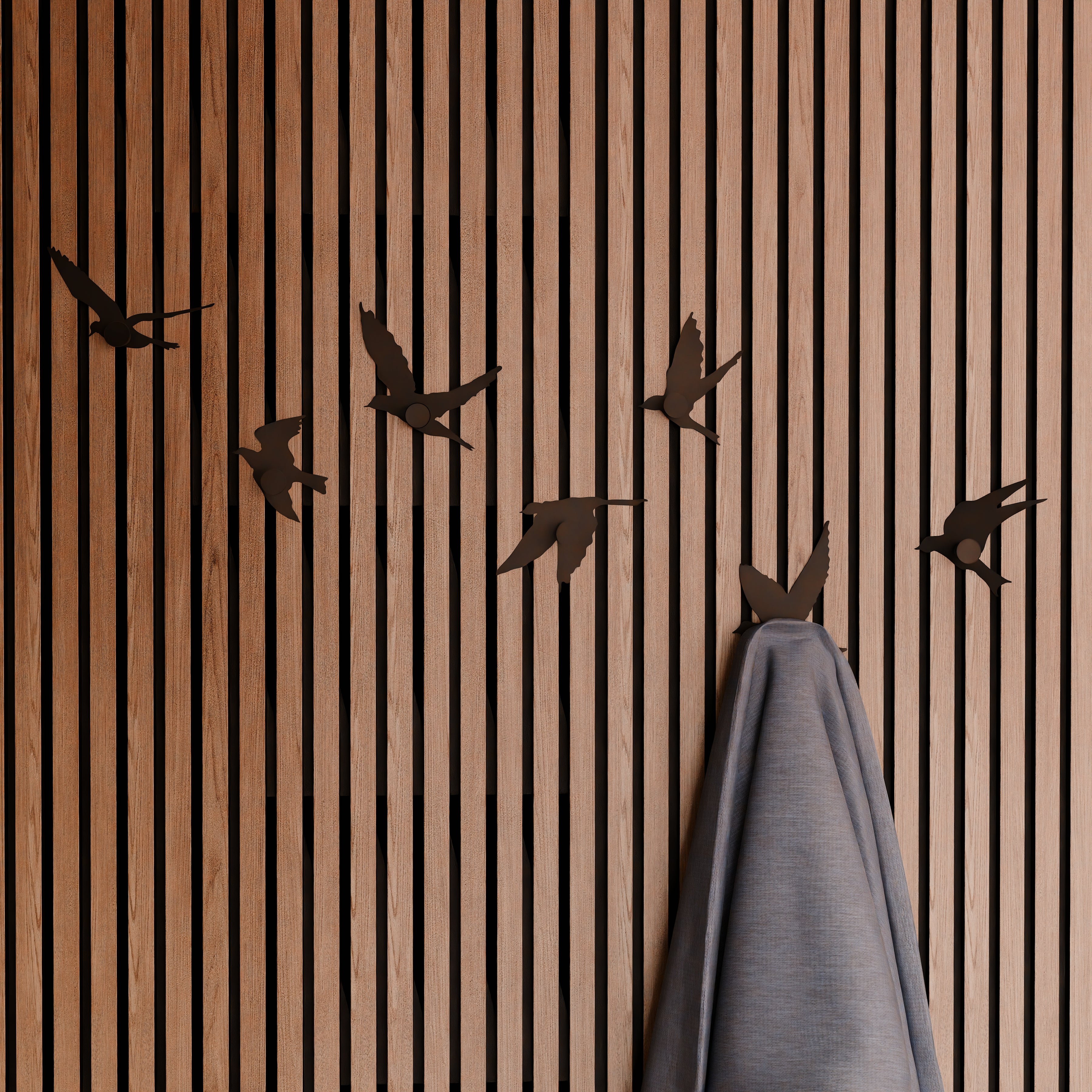 Bird coat hook for Acoustic Panels - Installation type: Wall Clip