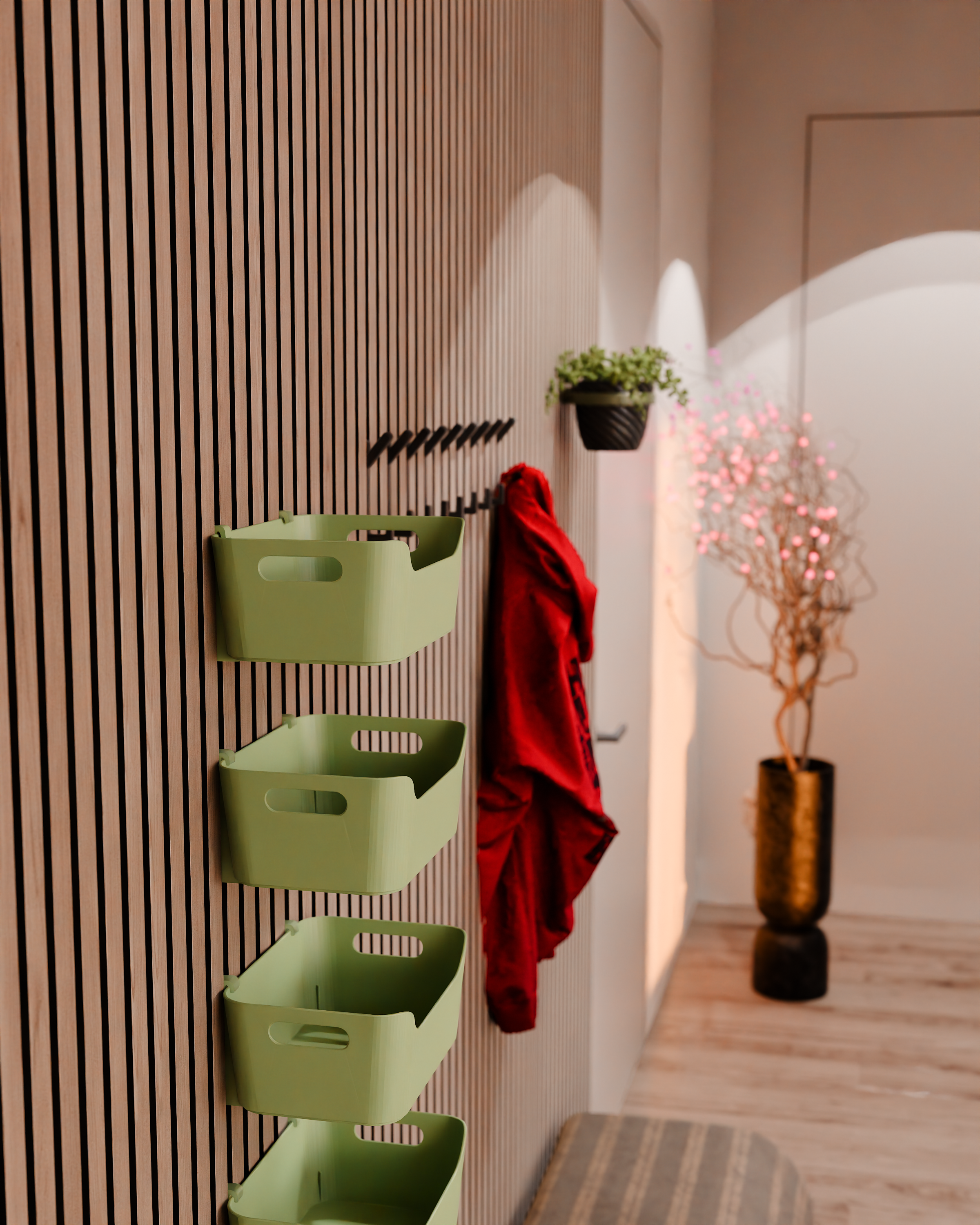 Ophangbeugels voor de IKEA UPPDATERA Organizer - Installatietype: Muurclip