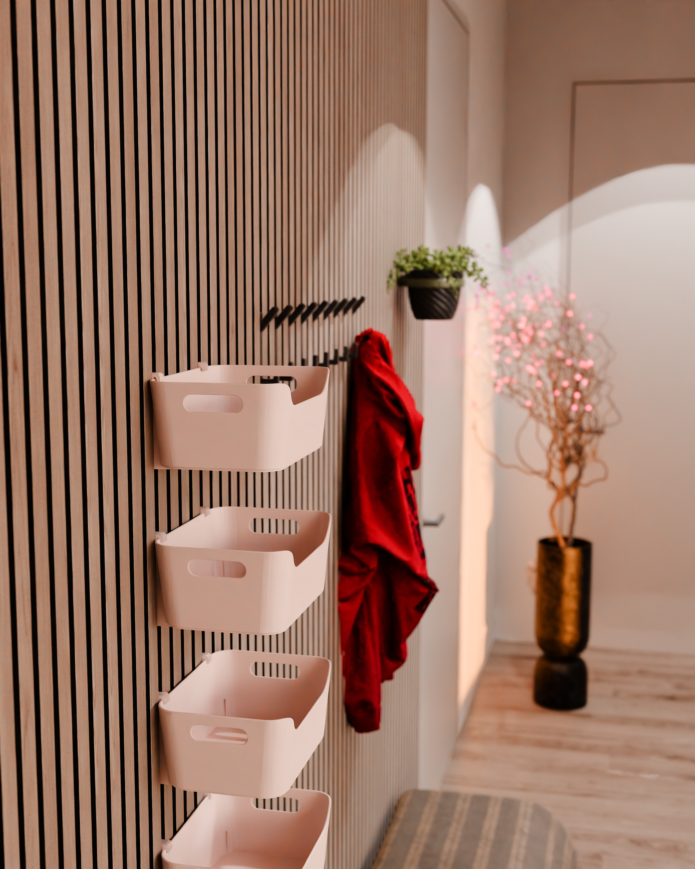 Ophangbeugels voor de IKEA UPPDATERA Organizer - Installatietype: Muurclip
