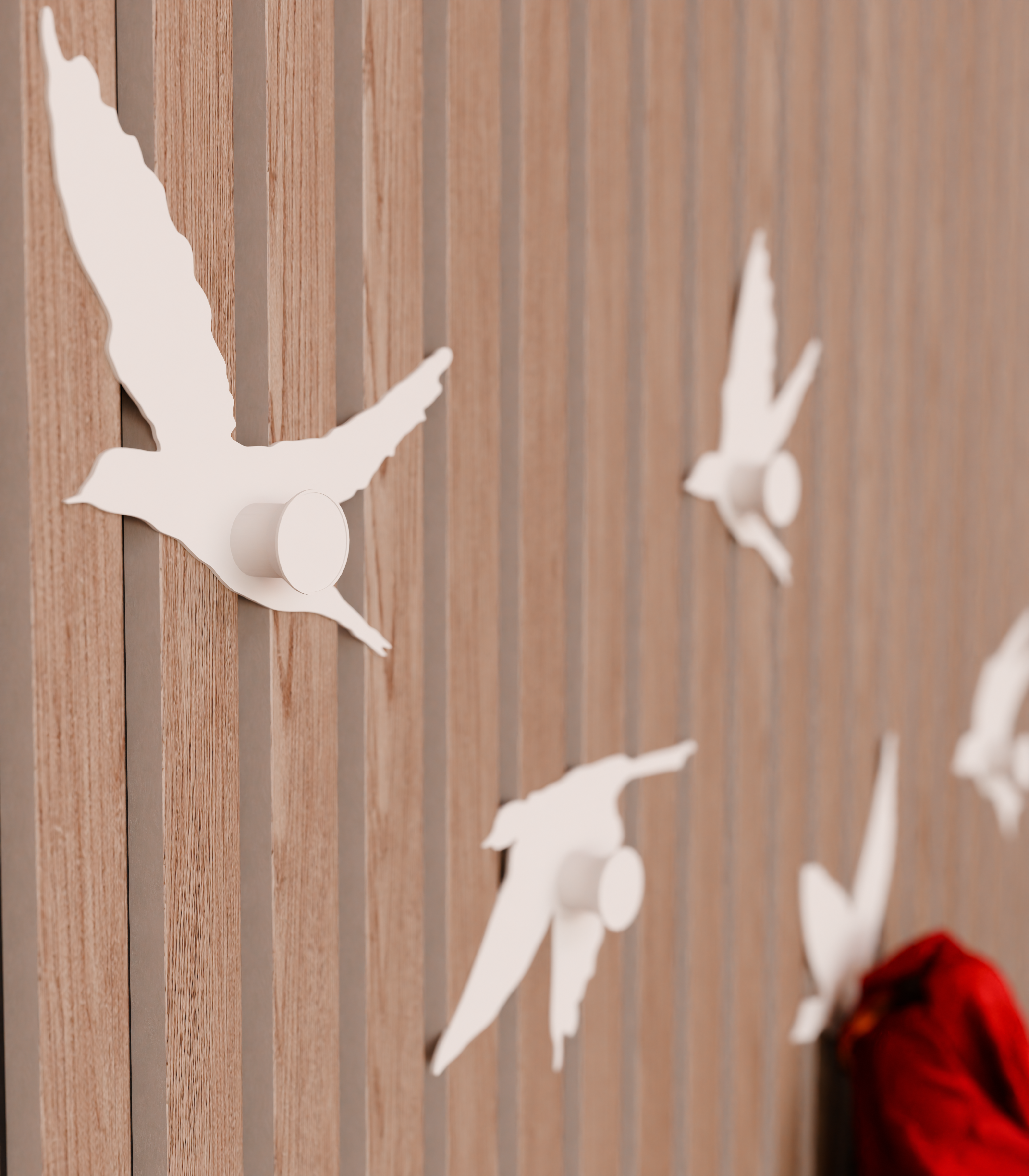 Aviary coat hangers (set of 7) for Acoustic Panels - Installation type: Wall Clip