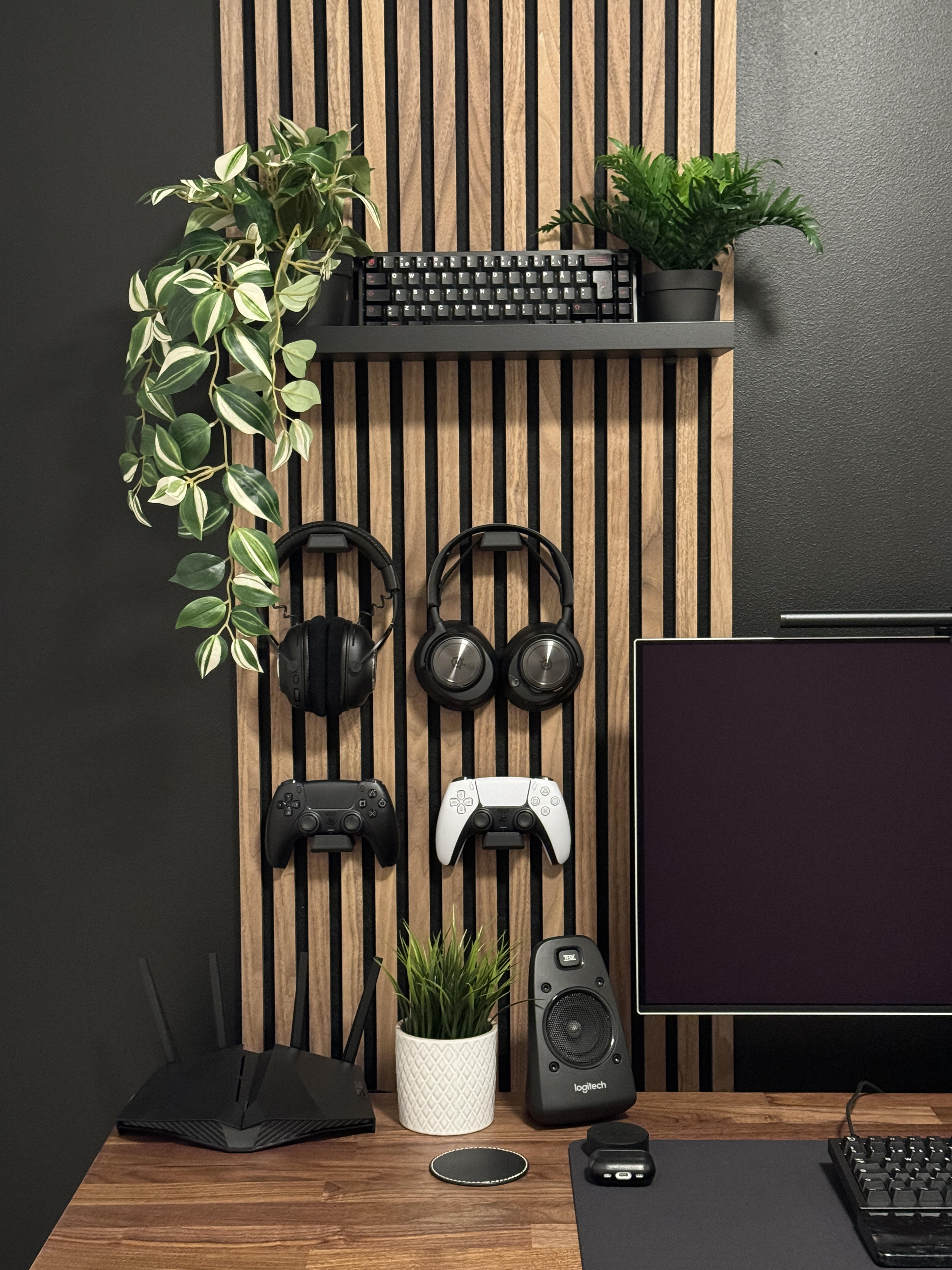 Headset- en controllerbevestiging voor akoestische panelen - Installatietype: Muurclip
