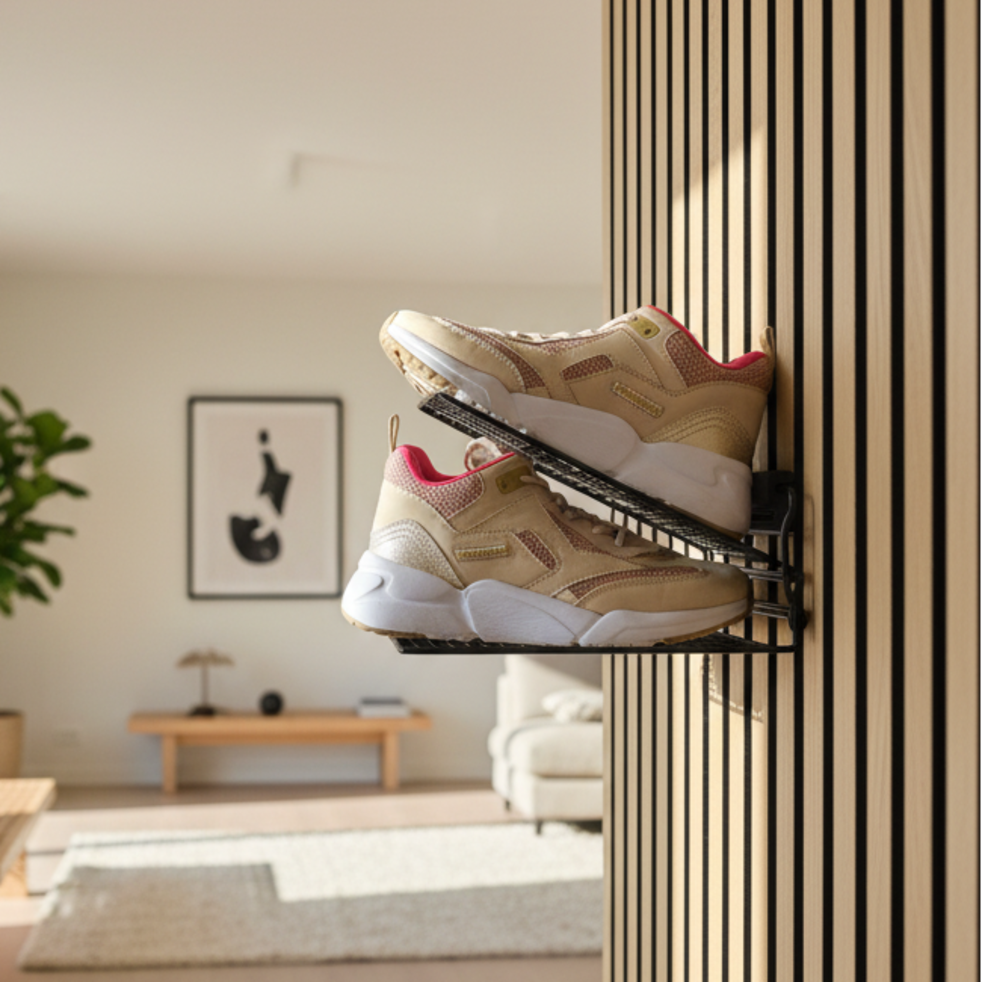 Akoestische Paneelbevestiging voor IKEA SKOSTALL Schoenenorganizer - Installatietype: Muurclip