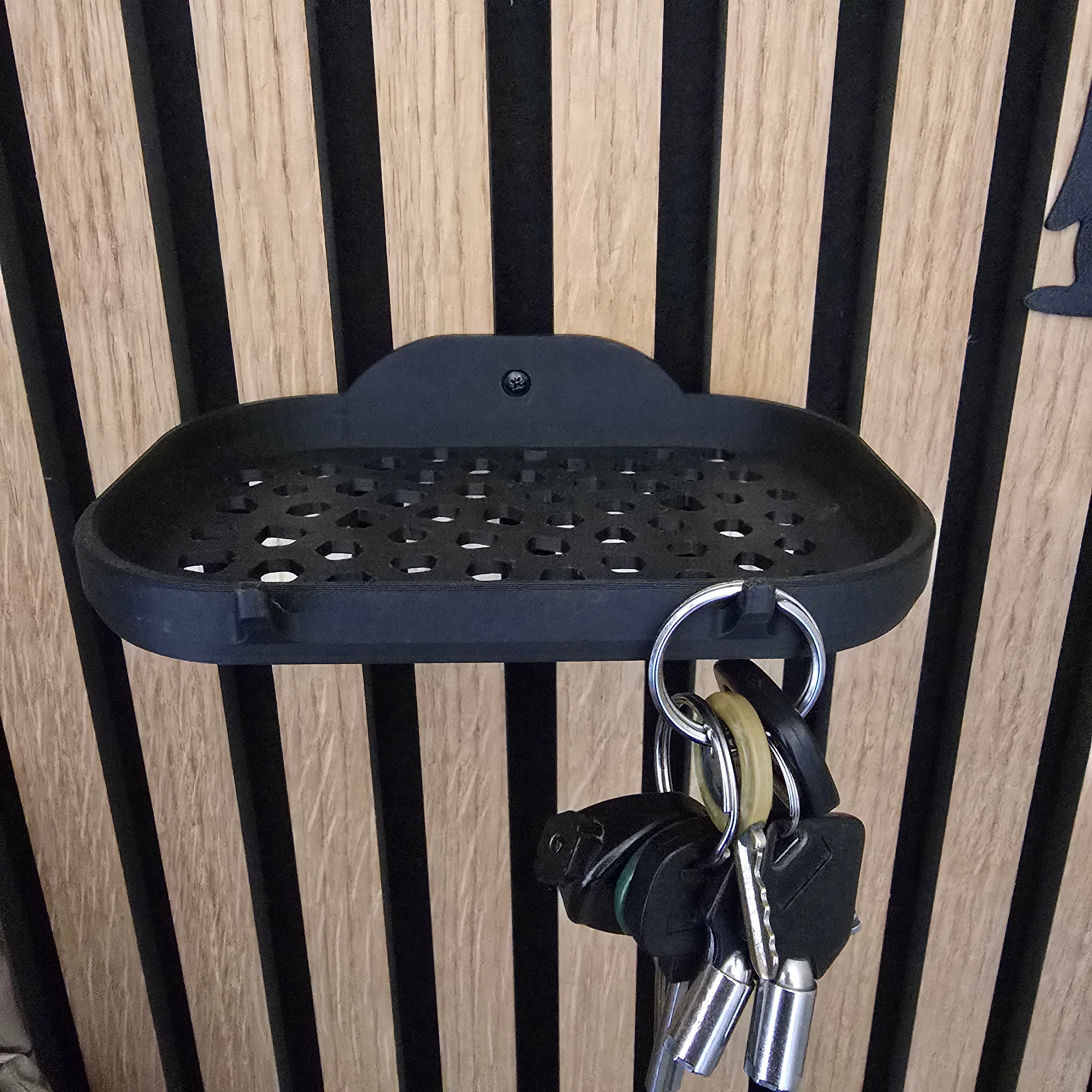 Generisch Sleutelhanger voor akoestische panelen | Sleutel-organizer | Montage zonder boren | tot 4 x sleutels | verborgen haken | Mat zwart Generisch Sleutelhanger voor akoestische panelen | Sleutel-organizer | Montage zonder boren | tot 4 x sleutels | verborgen haken | Mat zwart