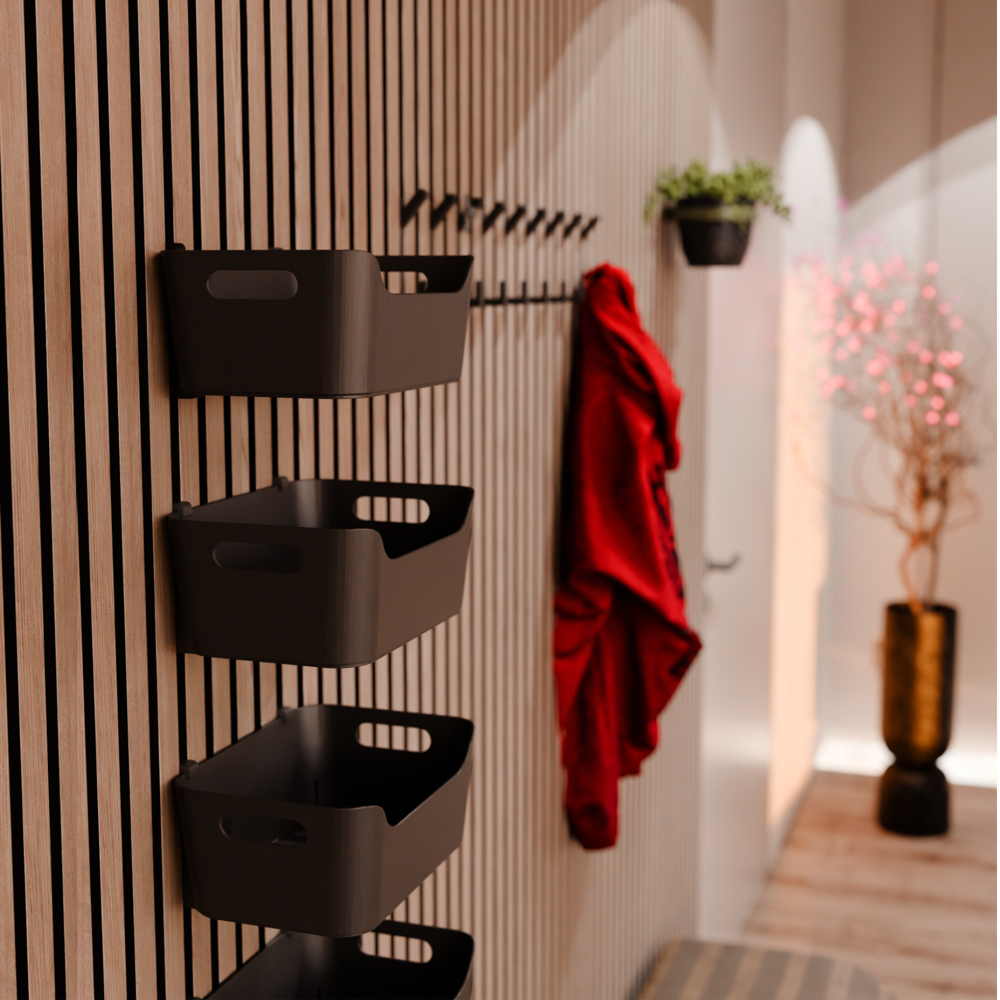 Paneelhalterungen (Set aus 2) für IKEA UPPDATERA Organizer (24 × 17 cm) – Montageart: Wandclip