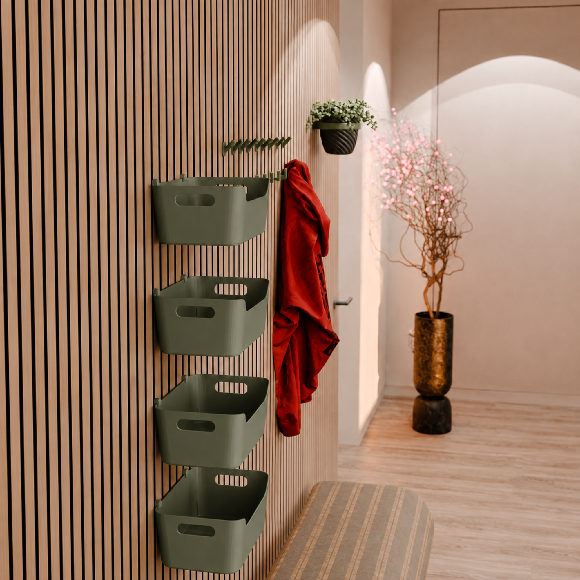 Paneelhalterungen (Set aus 2) für IKEA UPPDATERA Organizer (24 × 17 cm) – Montageart: Wandclip
