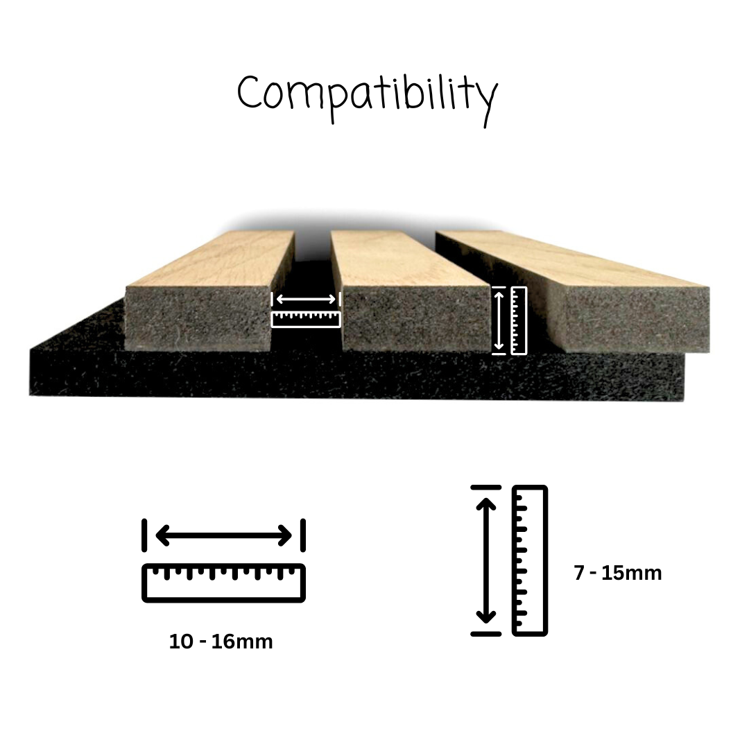 Ronde kapstokhaak/hanger eiken fineer voor akoestische panelen - Installatietype: Muurclip