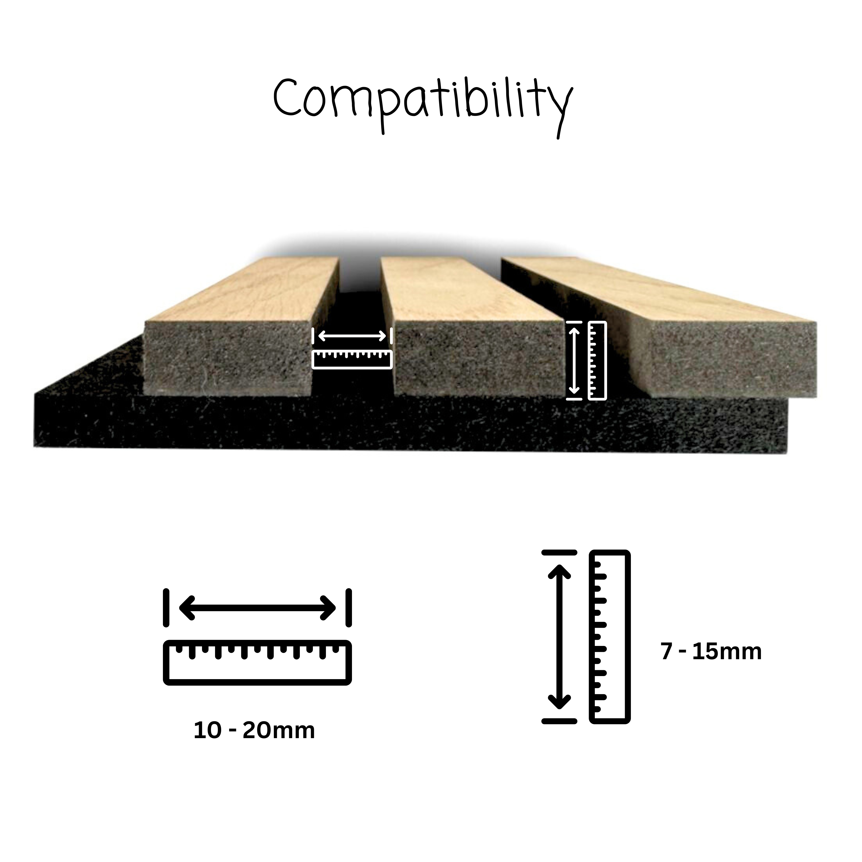 Nieuw! Design wandplank Wave voor akoestische panelen - Installatietype: Muurclip