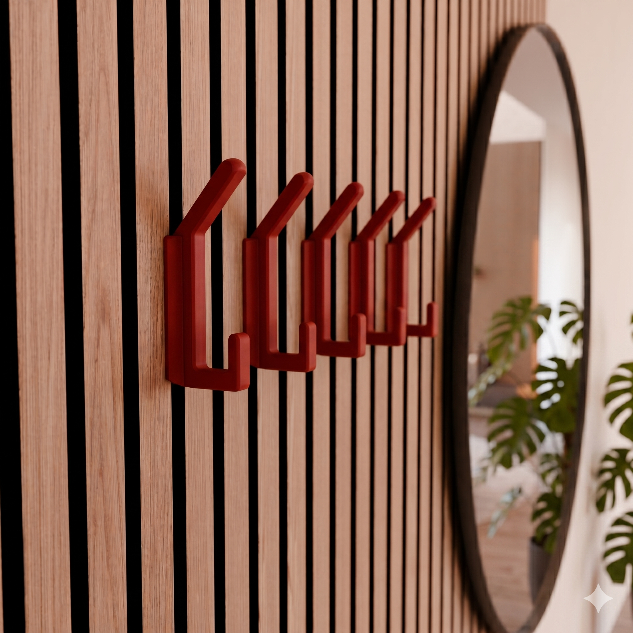 NIEUW! Kapstokhaak met vierkant design voor akoestische panelen - Installatietype: Muurclip