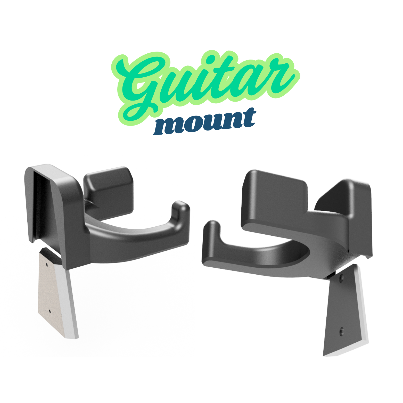 Gitaarbeugel voor akoestische panelen - Installatietype: Muurclip