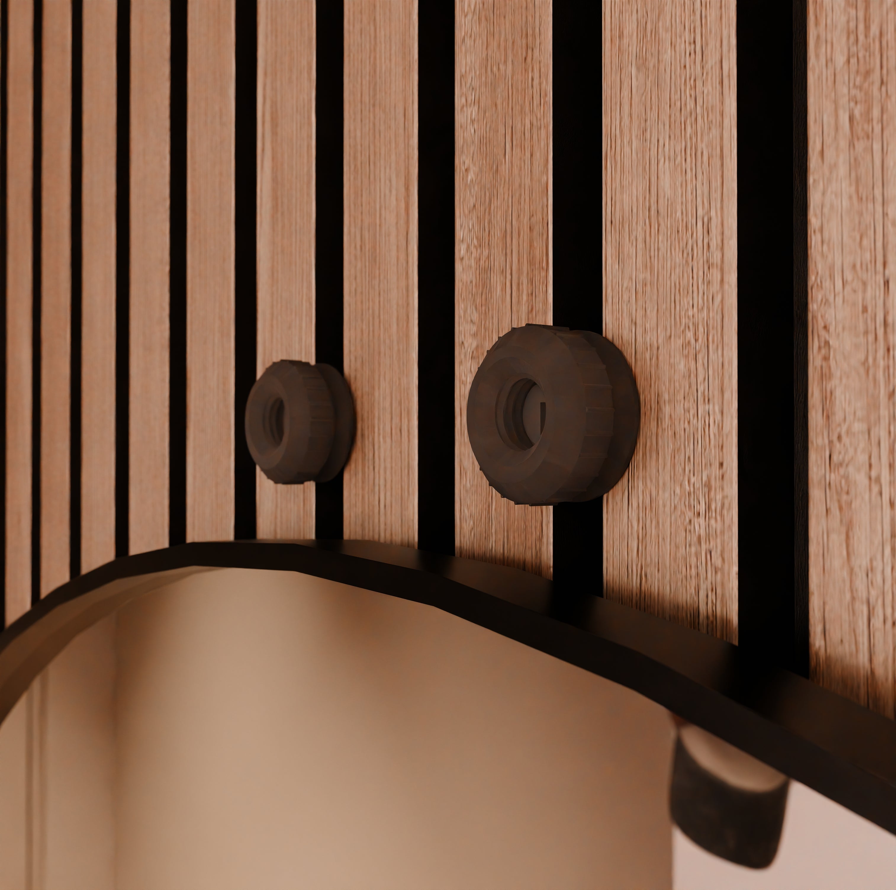 Wandkunst- of spiegelmontageknop voor akoestische panelen - Installatietype: Muurclip