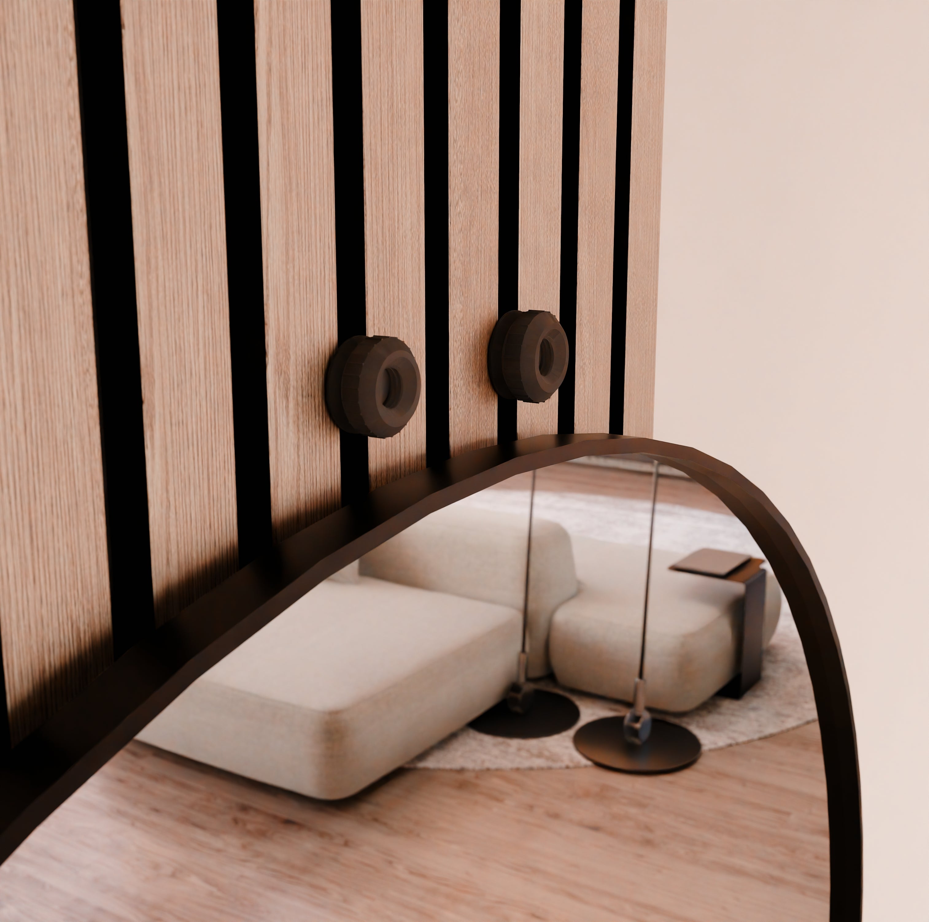 Wall Art or Mirror Mounting Knob for Acoustic Panels - Installation Type: Wall Clip