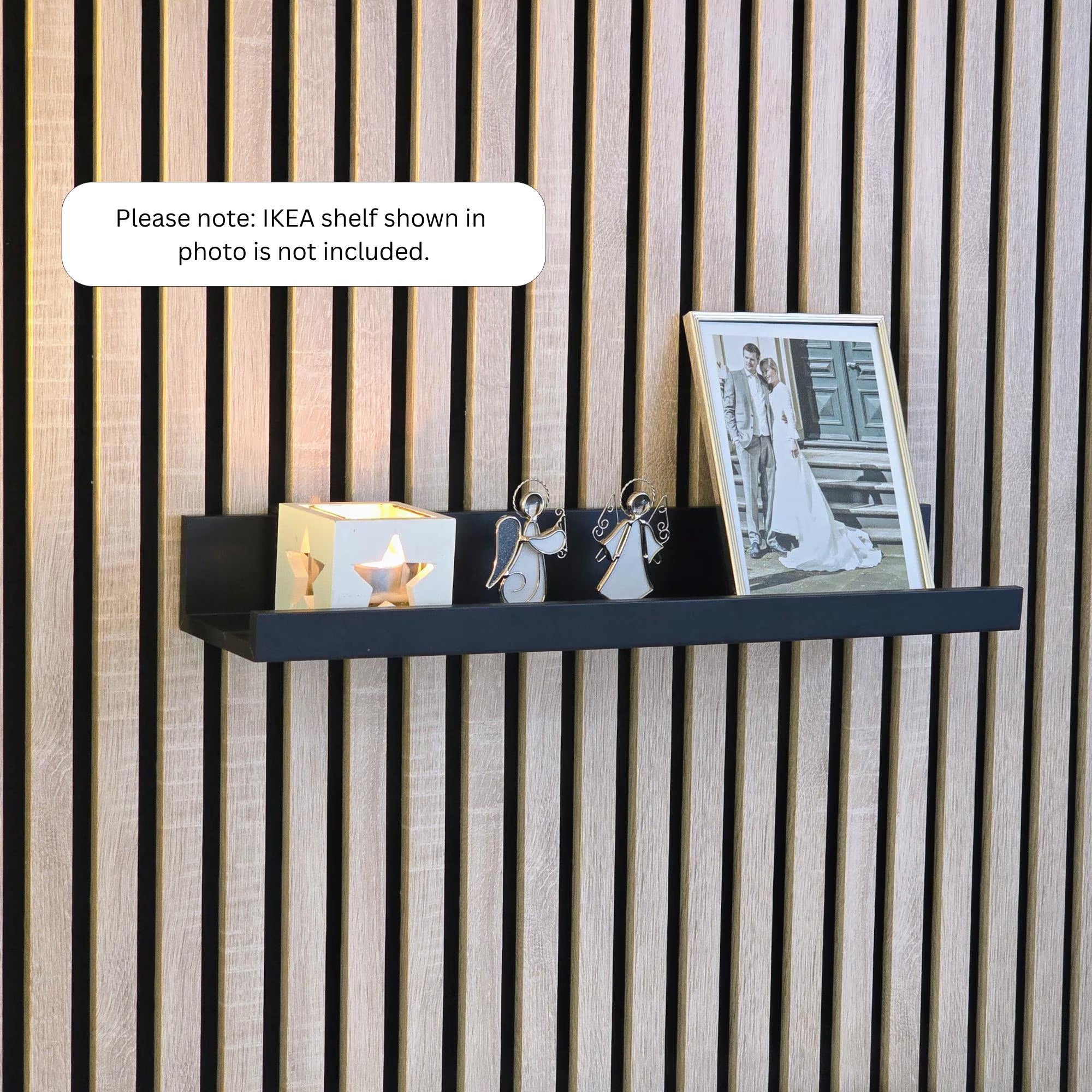 Regalträger für IKEA MOSSLANDA Bilderleiste - Montageart: Wandclip
