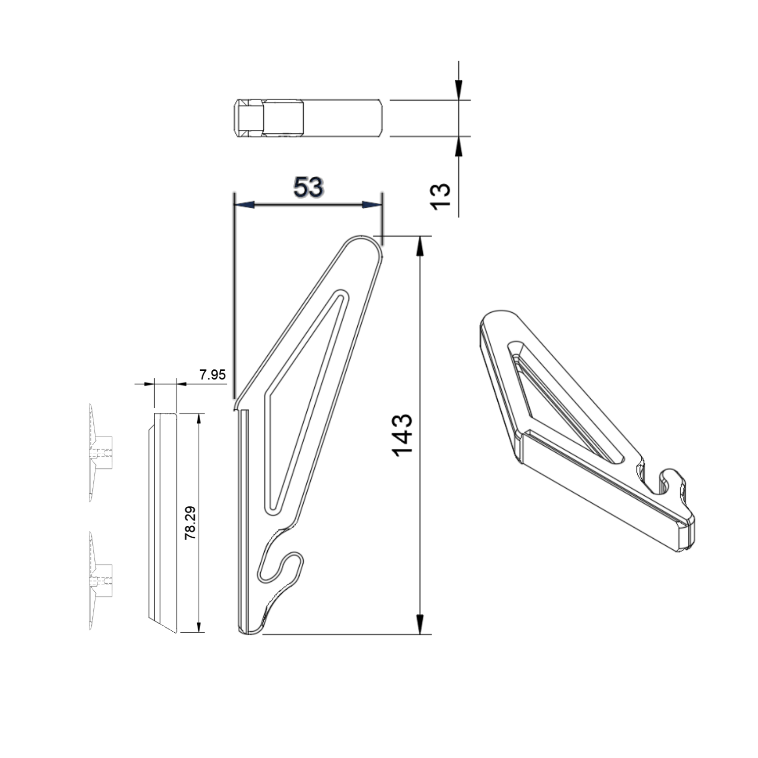 NEW! Design hook for Acoustic Panels - Installation type: Wall Clip