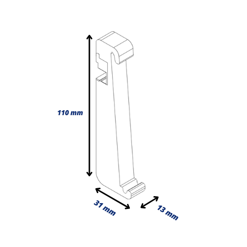 Regalträger für IKEA MALMBÄCK Bilderleiste - Montageart: Wandclip